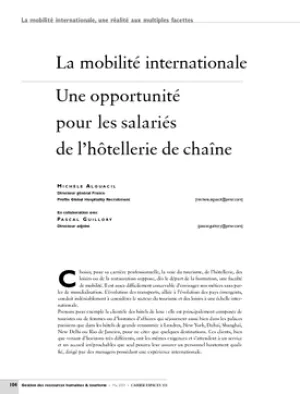 La mobilité internationale. Une opportunité pour les salariés de l'hôtellerie de chaîne