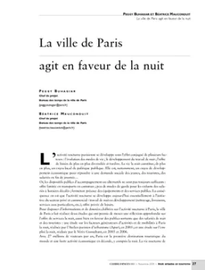 La ville de Paris agit en faveur de la nuit