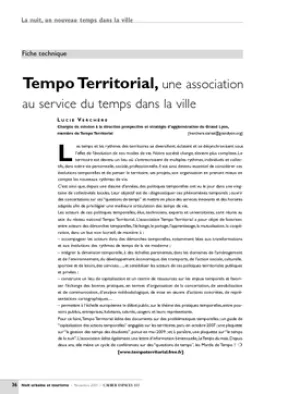 Tempo Territorial, une association au service du temps dans la ville (fiche technique)