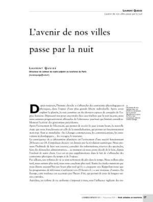 L'avenir de nos villes passe par la nuit