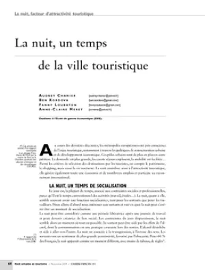 La nuit, un temps de la ville touristique