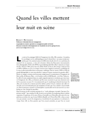 Quand les villes mettent leur nuit en scène