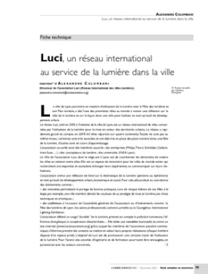 Luci, un réseau international au service de la lumière dans la ville (fiche technique)