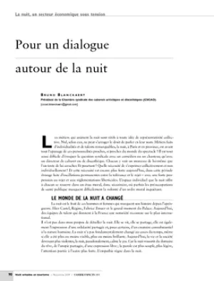 Pour un dialogue autour de la nuit