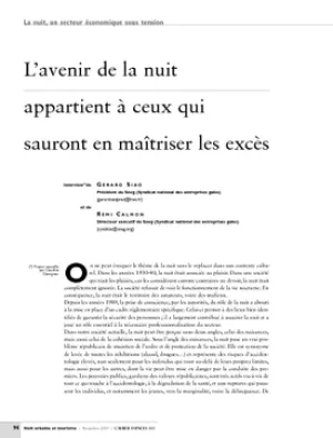 L'avenir de la nuit appartient à ceux qui sauront en maîtriser les excès