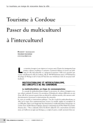 Tourisme à Cordoue. Passer du multiculturel 
à l'interculturel
