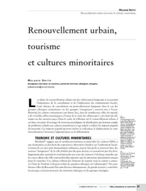 Renouvellement urbain, tourisme et cultures minoritaires