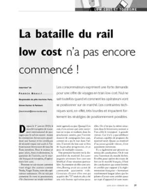 La bataille du rail low cost n'a pas encore commencé !