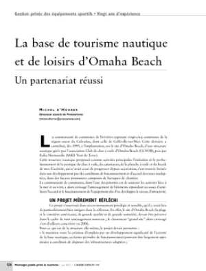 La base de tourisme nautique et de loisirs d'Omaha Beach. Un partenariat réussi