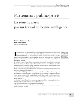 Partenariat public-privé. La réussite passe par un travail en bonne intelligence