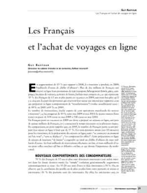 Les Français et l'achat de voyages en ligne