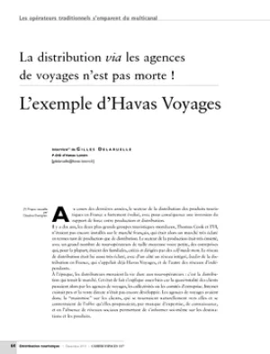 La distribution via les agences de voyages n'est pas morte ! L'exemple d'Havas Voyages