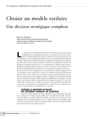 Choisir un modèle tarifaire. Une décision stratégique complexe