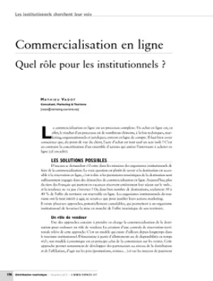 Commercialisation en ligne. Quel rôle pour les institutionnels ?