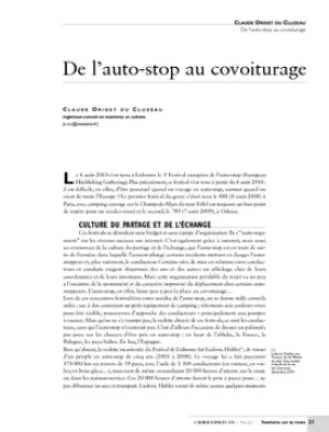 De l'auto-stop au covoiturage