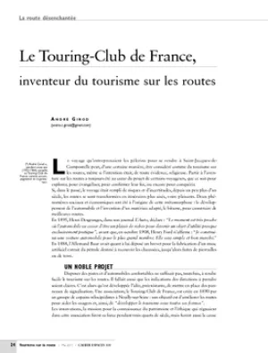Le Touring-Club de France, inventeur du tourisme sur les routes