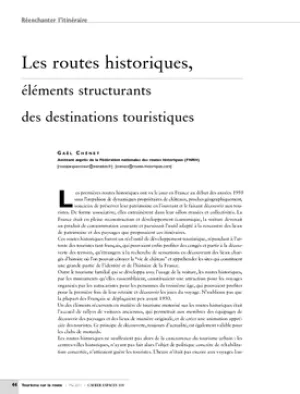 Les routes historiques, éléments structurants des destinations touristiques
