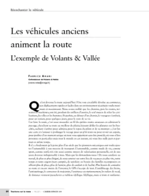 Les véhicules anciens animent la route. L'exemple de Volants & Vallée