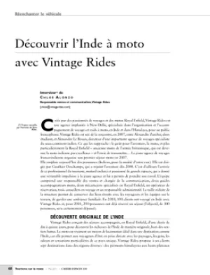 Découvrir l'Inde à moto avec Vintage Rides
