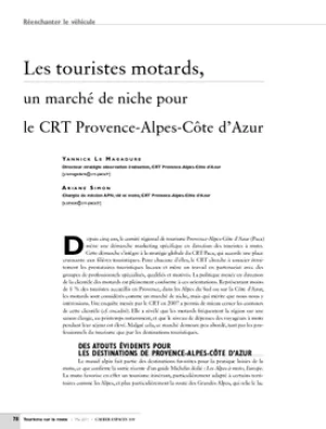 Les touristes motards, un marché de niche pour le CRT Provence-Alpes-Côte d'Azur