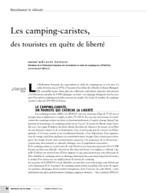 Les camping-caristes, des touristes en quête de liberté