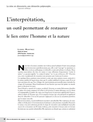 L'interprétation, un outil permettant de restaurer le lien entre l'homme et la nature