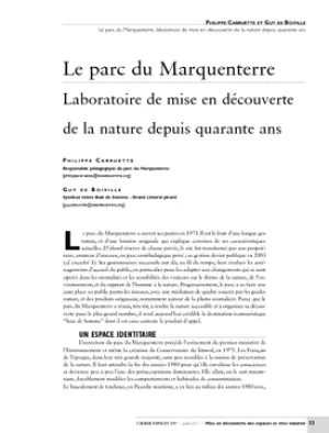 Le parc du Marquenterre. Laboratoire de mise en découverte de la nature depuis quarante ans