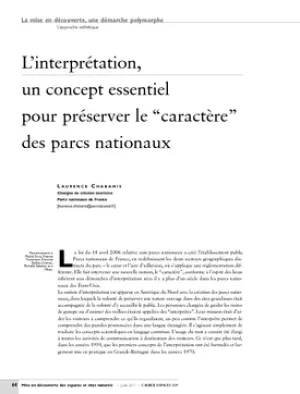 L'interprétation, un concept essentiel pour préserver le "caractère" des parcs nationaux
