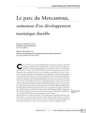 Le parc du Mercantour, animateur d'un développement touristique durable