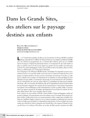Dans les Grands Sites, des ateliers sur le paysage destinés aux enfants