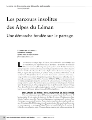 Les parcours insolites des Alpes du Léman. Une démarche fondée sur le partage