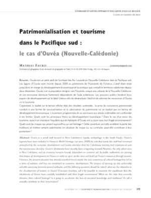 Patrimonialisation et tourisme dans le Pacifique sud : le cas d'Ouvéa (Nouvelle-Calédonie)