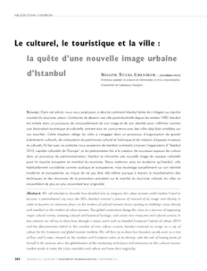 Le culturel, le touristique et la ville : la quête d'une nouvelle image urbaine d'Istanbul