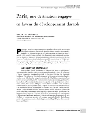 Paris, une destination engagée en faveur du développement durable
