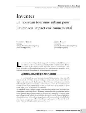 Inventer un nouveau tourisme urbain pour limiter son impact environnemental