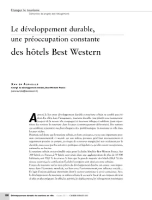 Le développement durable, une préoccupation constante des hôtels Best Western