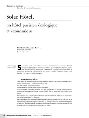 Solar Hôtel, un hôtel parisien écologique et économique
