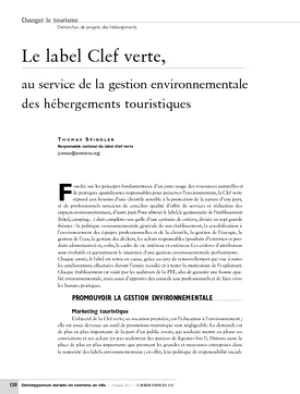 Le label Clef verte, au service de la gestion environnementale des hébergements touristiques