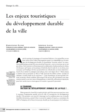 Les enjeux touristiques du développement durable de la ville