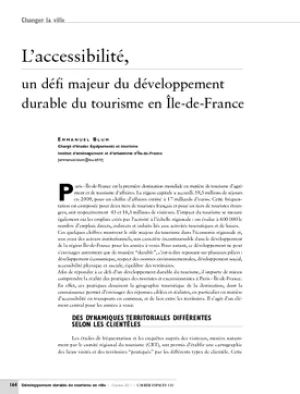 L'accessibilité, un défi majeur du développement durable du tourisme en Île-de-France