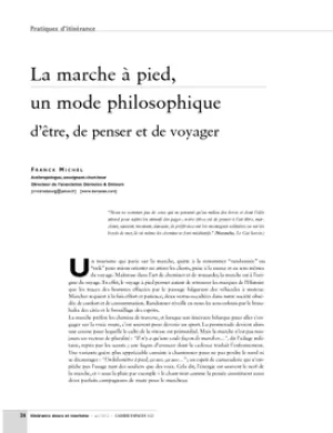 La marche à pied, un mode philosophique d'être, de penser et de voyager
