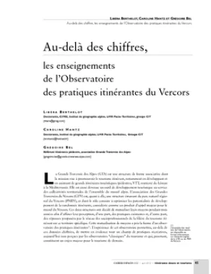 Au-delà des chiffres, les enseignements de l'Observatoire des pratiques itinérantes du Vercors