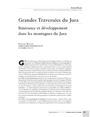 Grandes Traversées du Jura. Itinérance et développement dans les montagnes du Jura