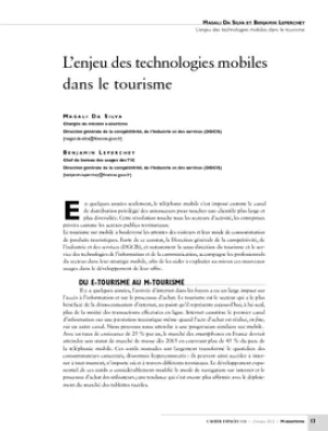 L'enjeu des technologies mobiles dans le tourisme
