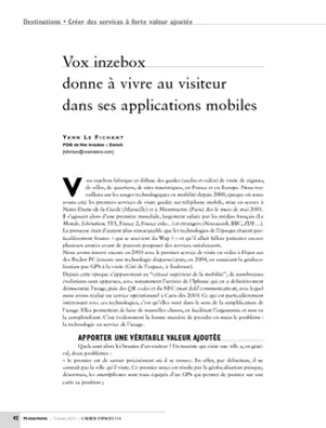 Vox inzebox donne à vivre au visiteur dans ses applications mobiles