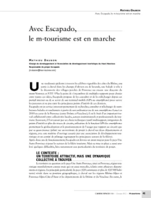 Avec Escapado, le m-tourisme est en marche