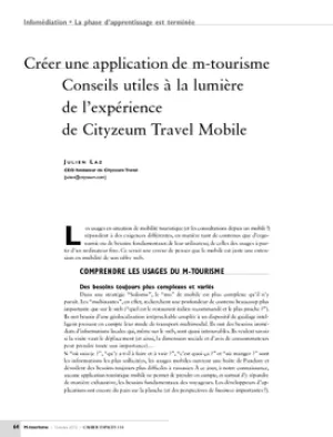 Créer une application de m-tourisme. Conseils utiles à la lumière de l'expérience de Cityzeum Travel