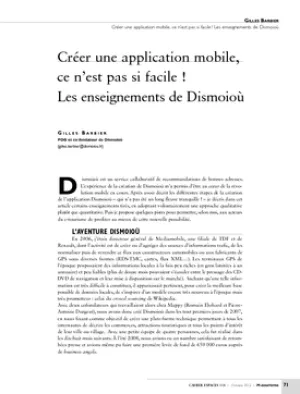Créer une application mobile, ce n'est pas si facile ! Les enseignements de Dismoioù