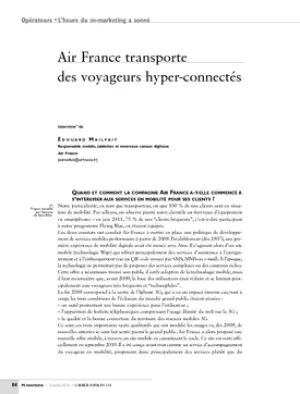 Air France transporte des voyageurs hyper-connectés