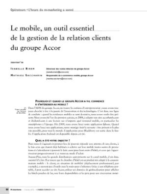 Le mobile, un outil essentiel de la gestion de la relation clients du groupe Accor